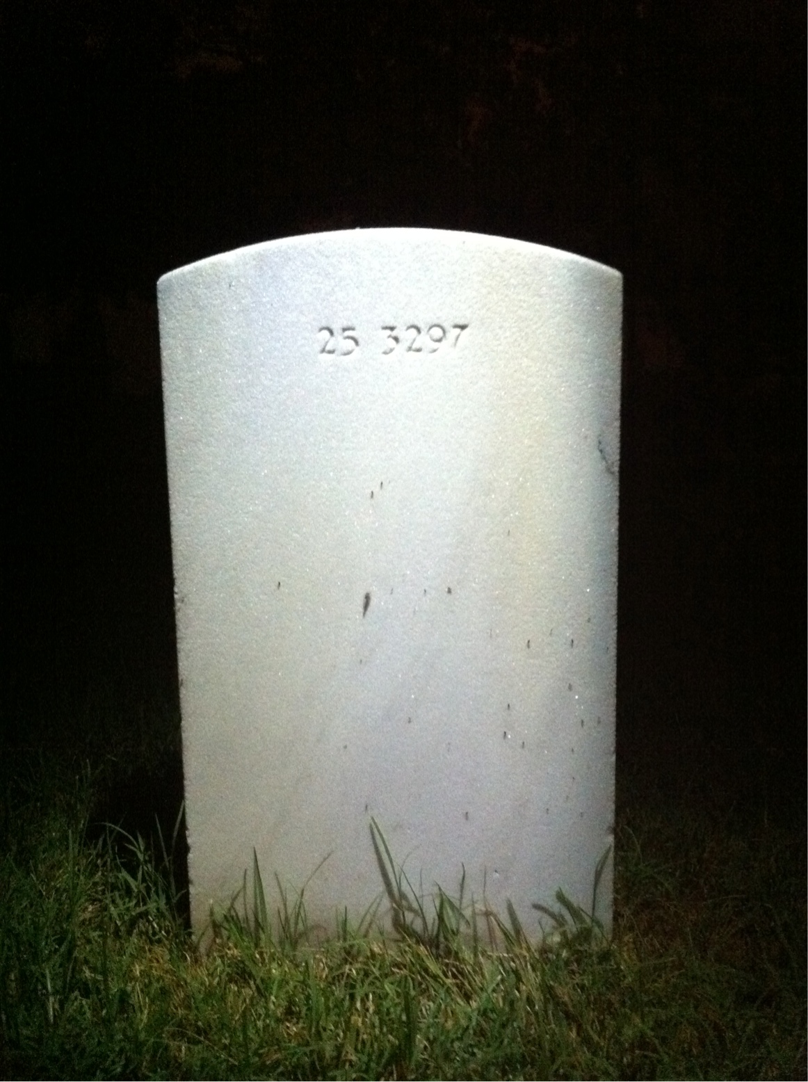 Back of headstone — Lottie Moss