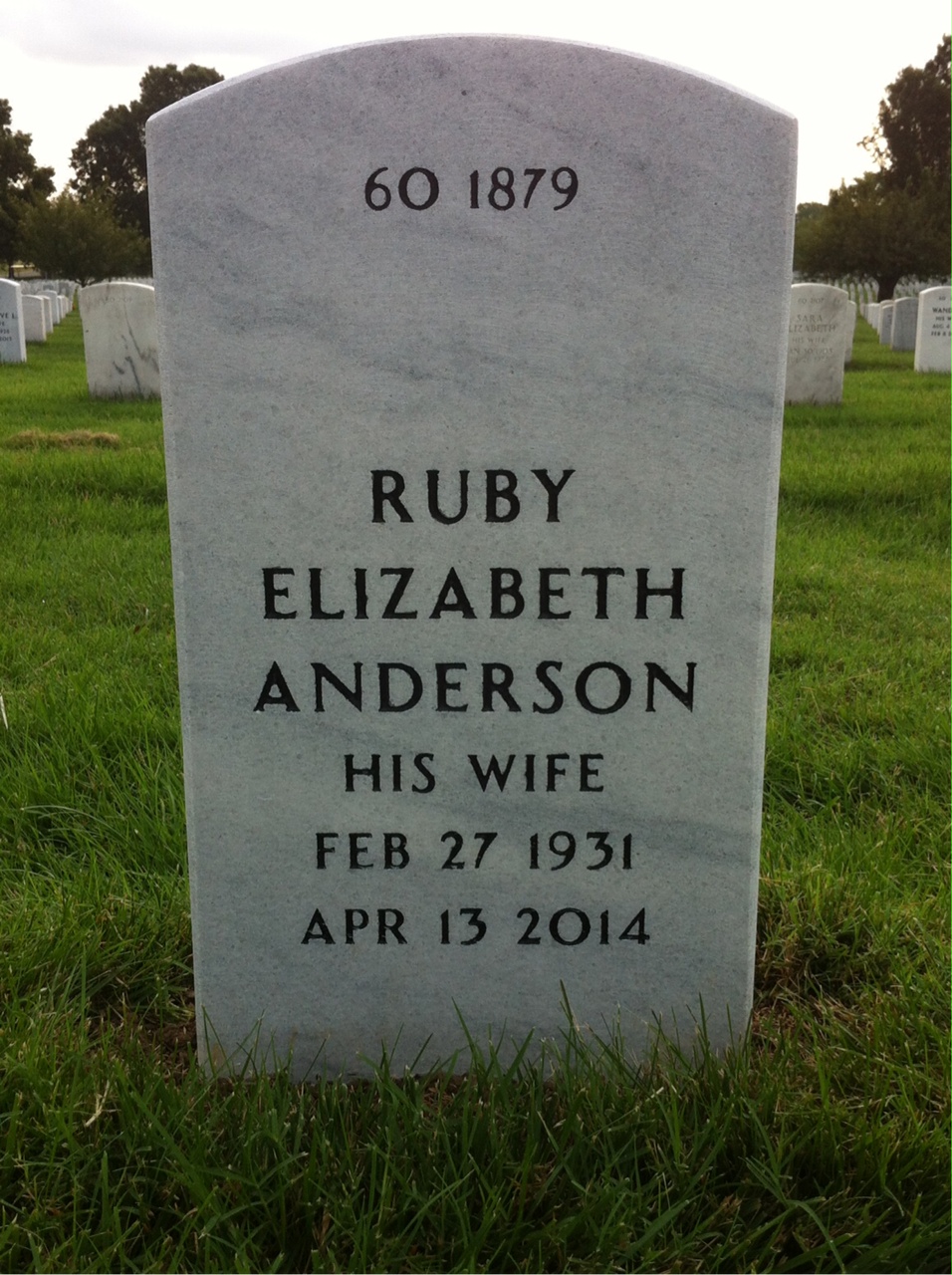 Back of headstone — Arthur Morgan