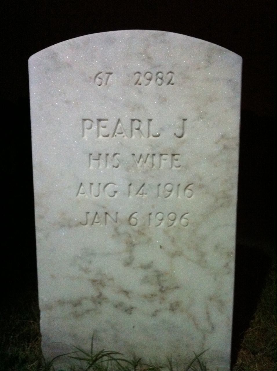 Back of headstone — James Albert