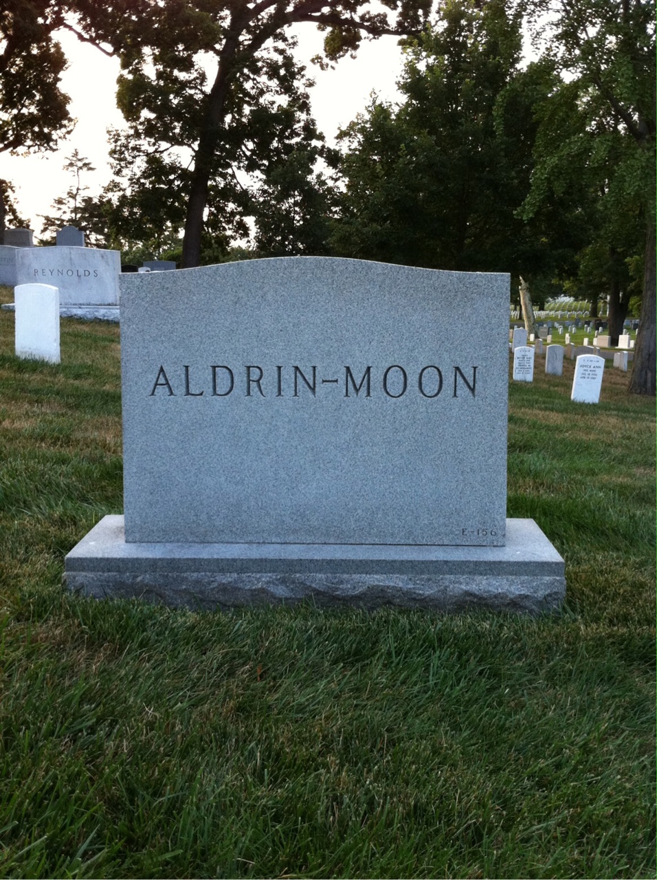 Back of headstone — Edwin Aldrin
