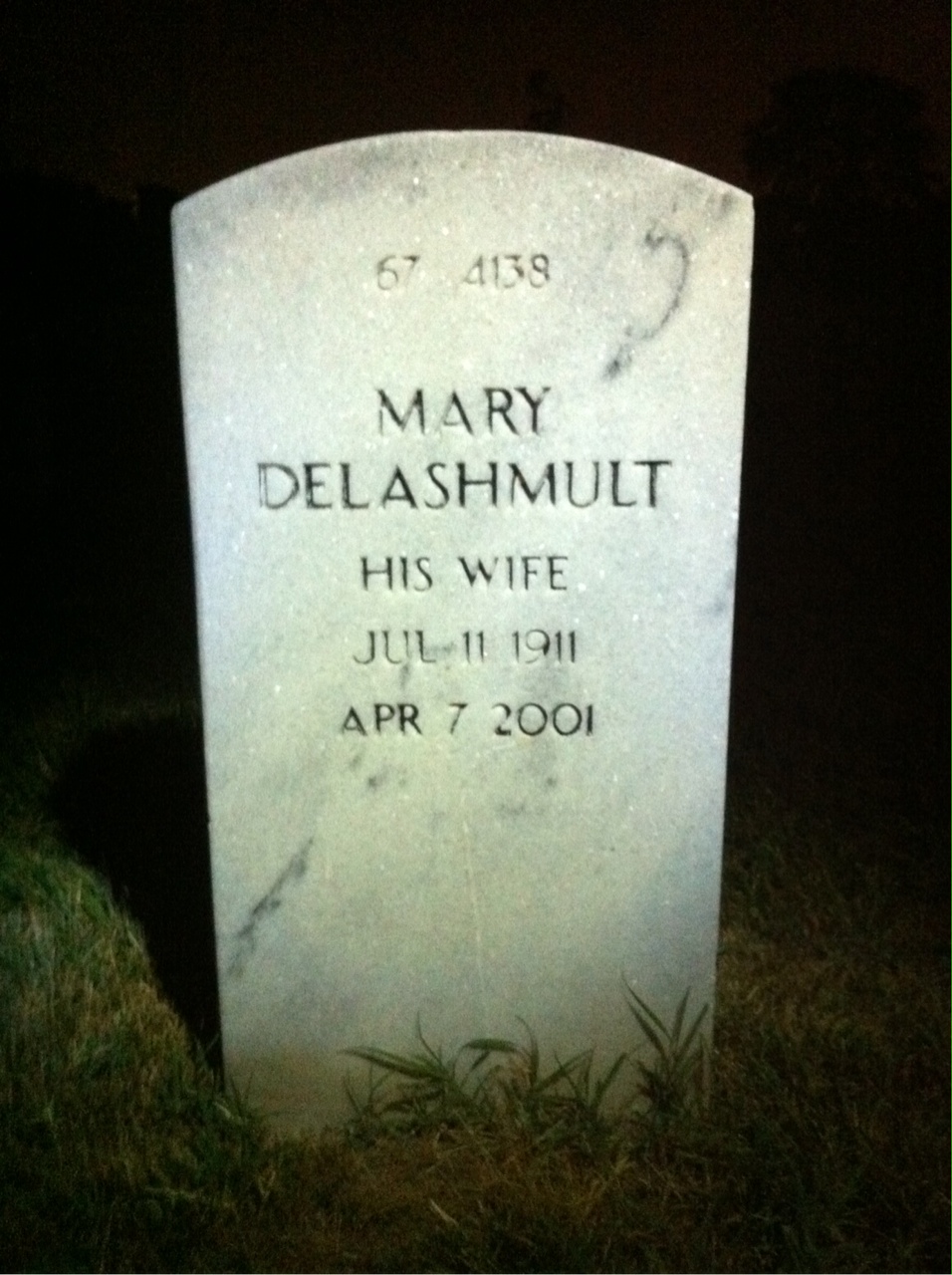 Back of headstone — George Monk