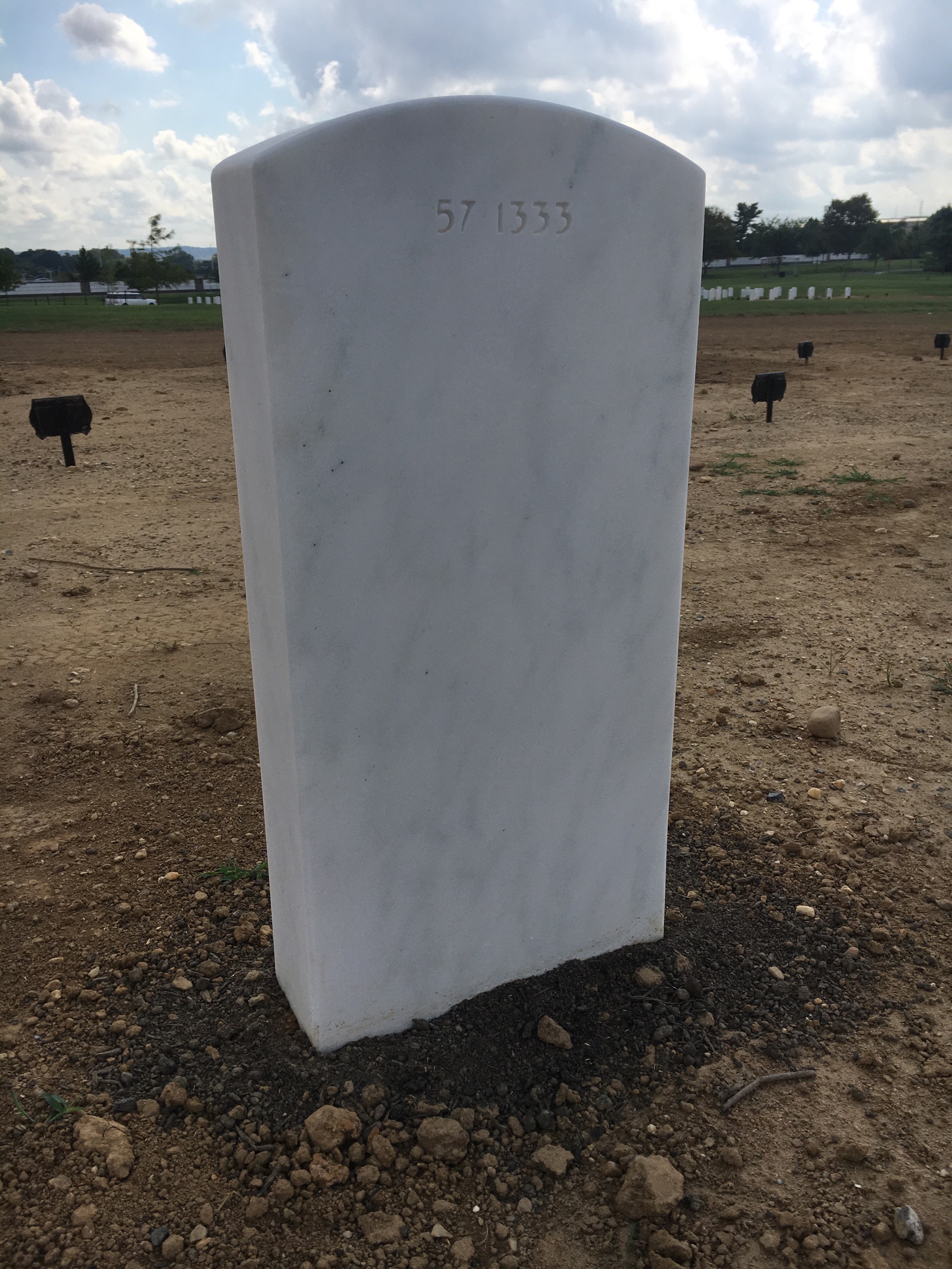 Back of headstone — William C Davis