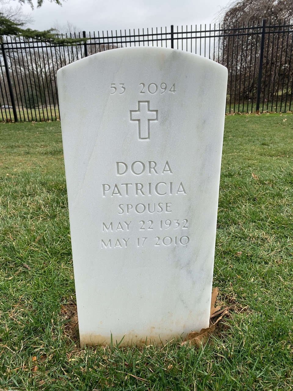 Back of headstone — Ernest Barr
