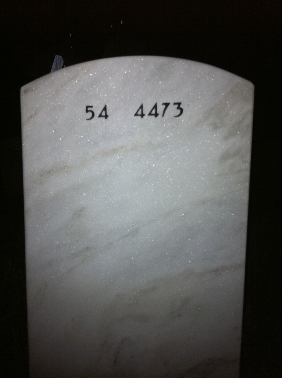 Back of headstone — Jesse Snyder