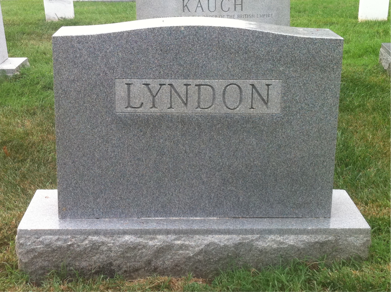 Back of headstone — Dennis Lyndon