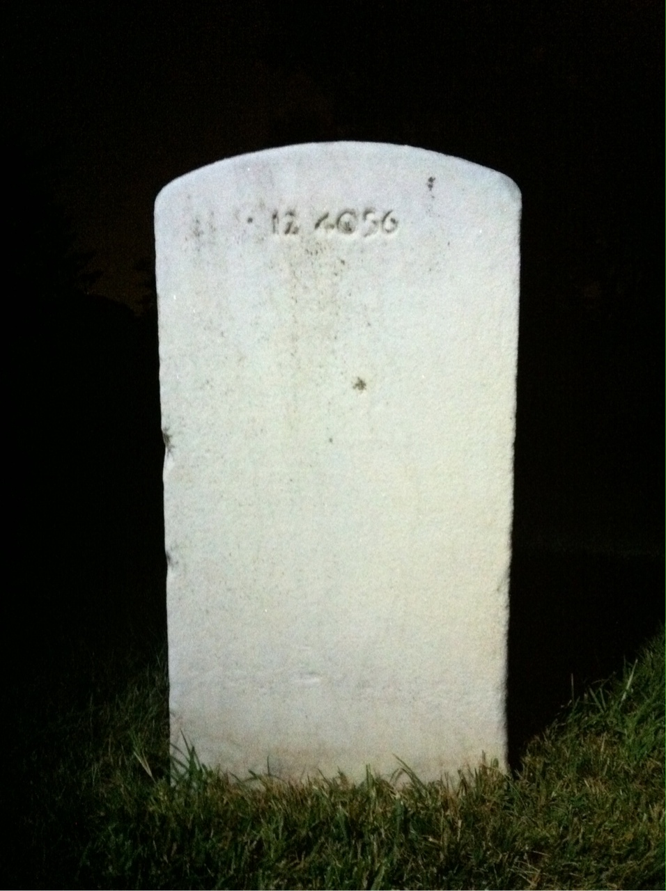 Back of headstone — Bert Berg