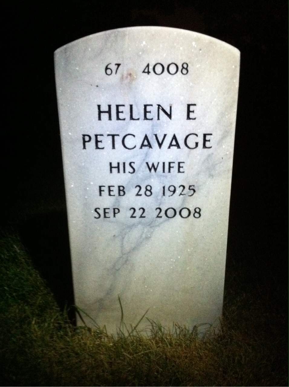 Back of headstone — Thomas Corrigan