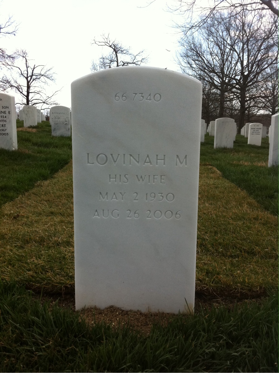 Back of headstone — Thomas Dobinski