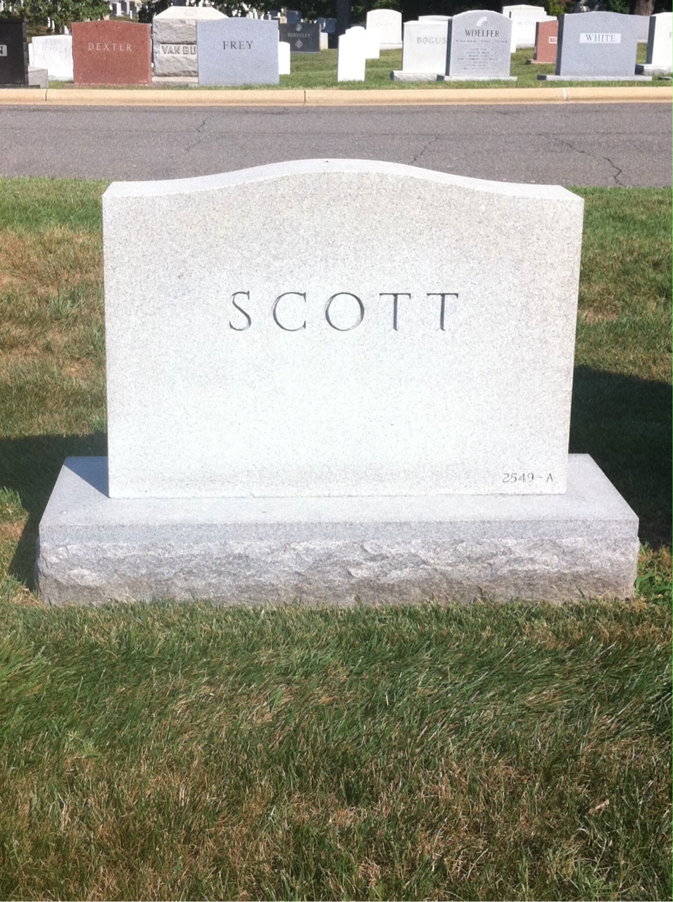 Back of headstone — William Ross Scott