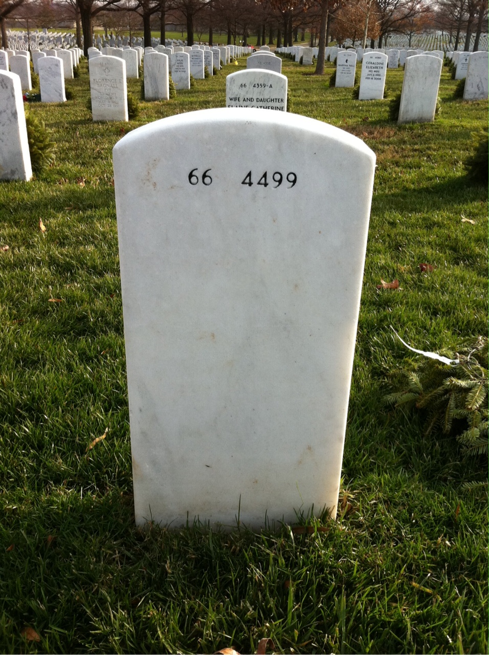 Back of headstone — Thomas Bartleson