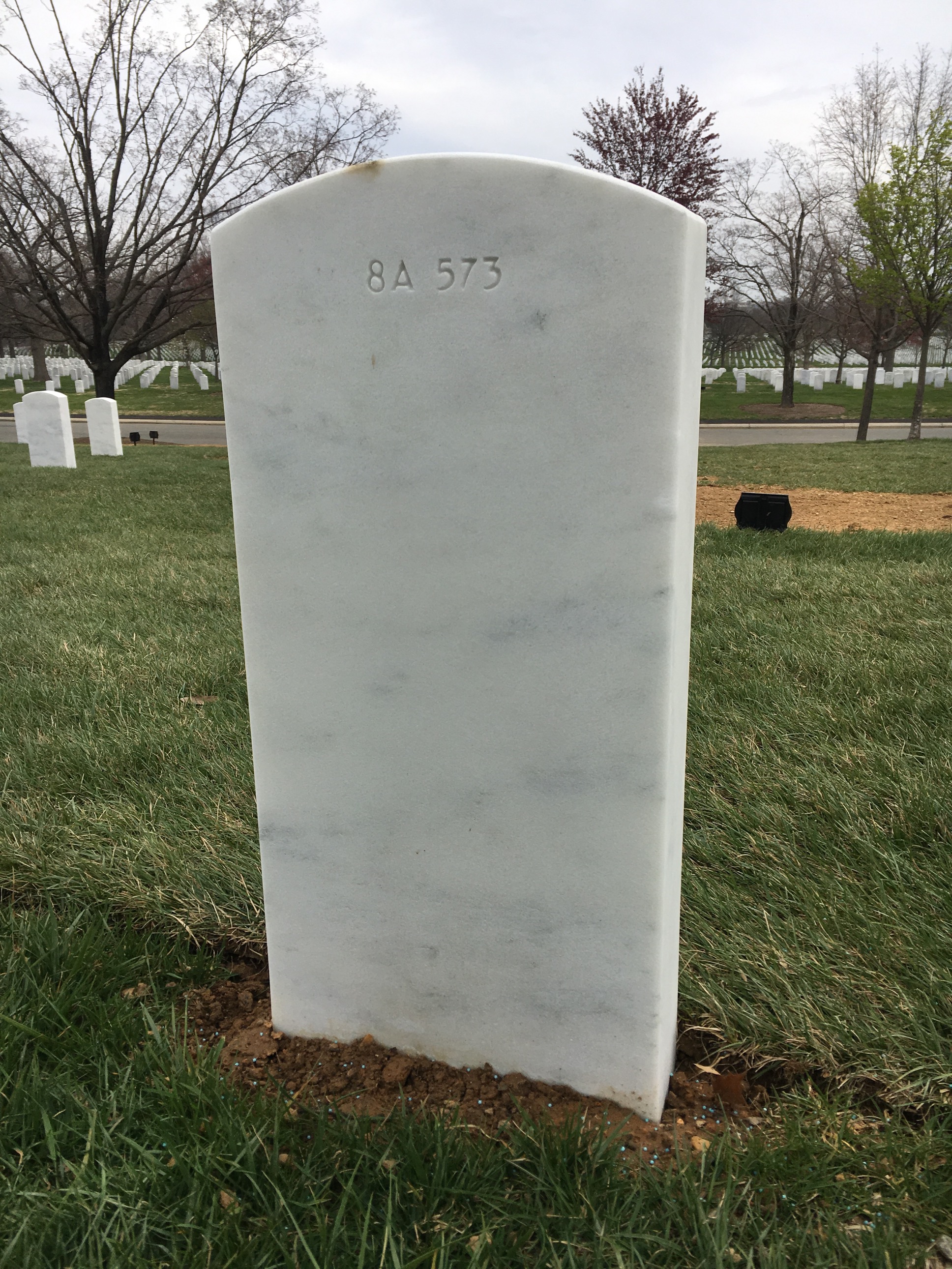 Back of headstone — Sheldon J Lustig