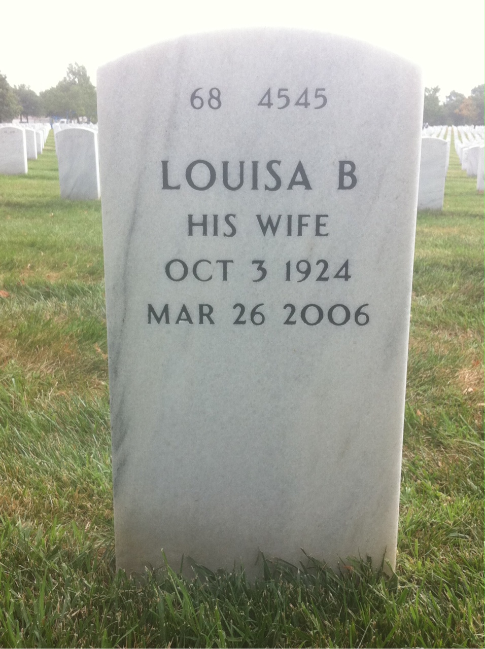 Back of headstone — Warren Stimpert