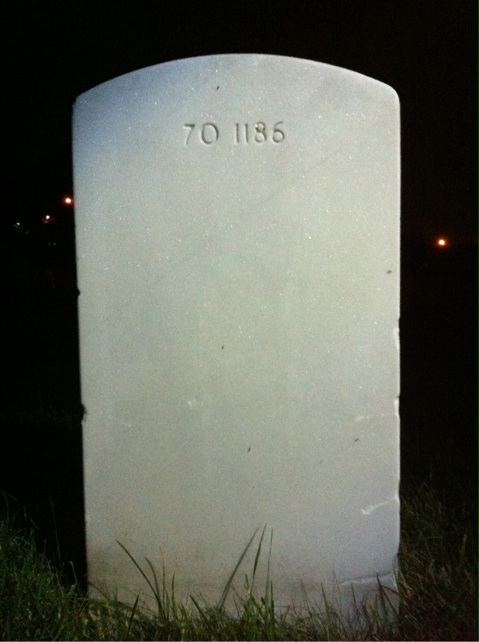 Back of headstone — Harold Mitchell