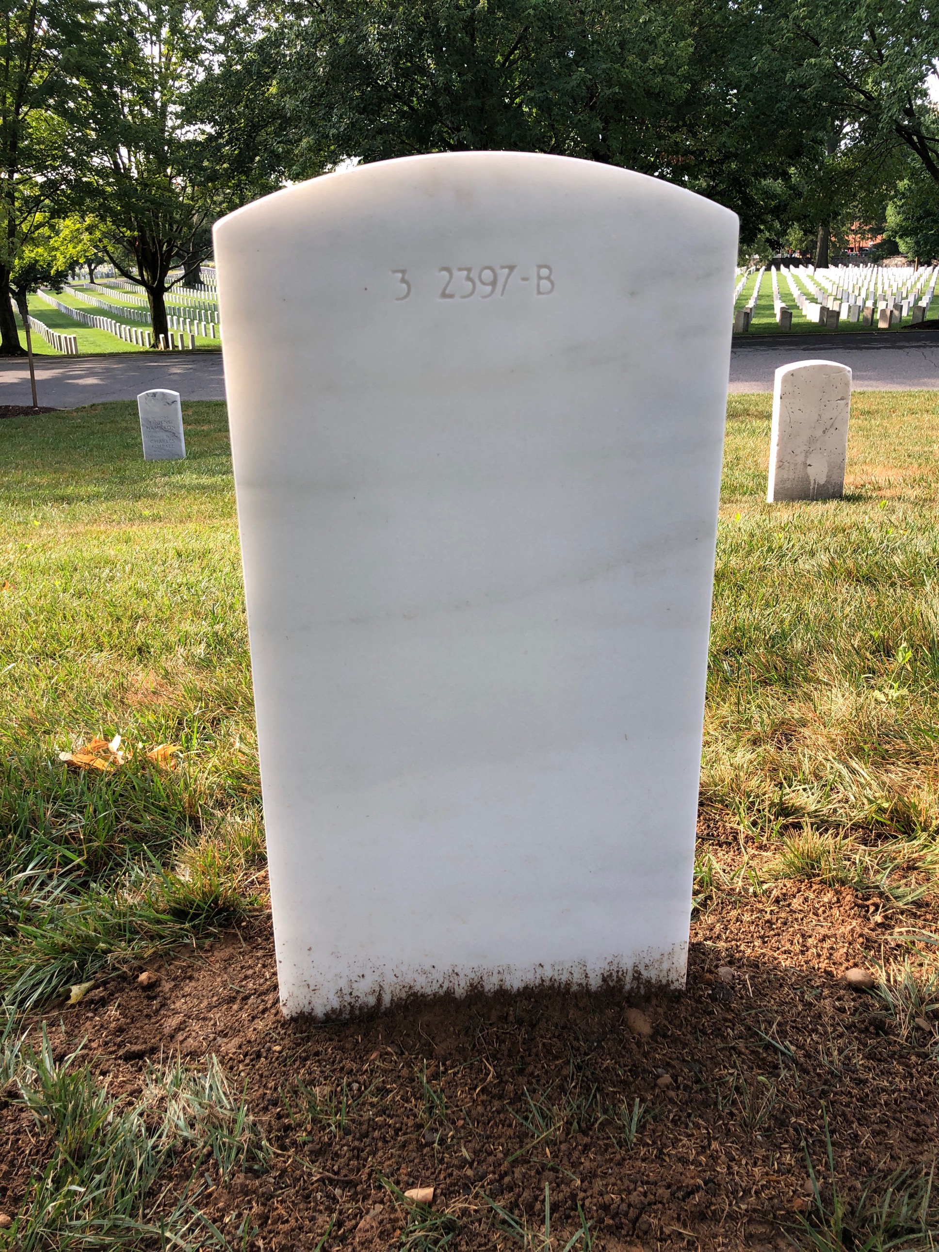 Back of headstone — Edna Abrams