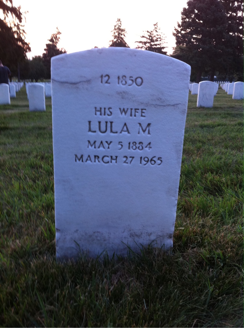 Back of headstone — Julian Boudreau
