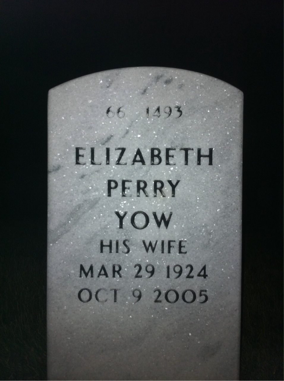 Back of headstone — Robert Pearce