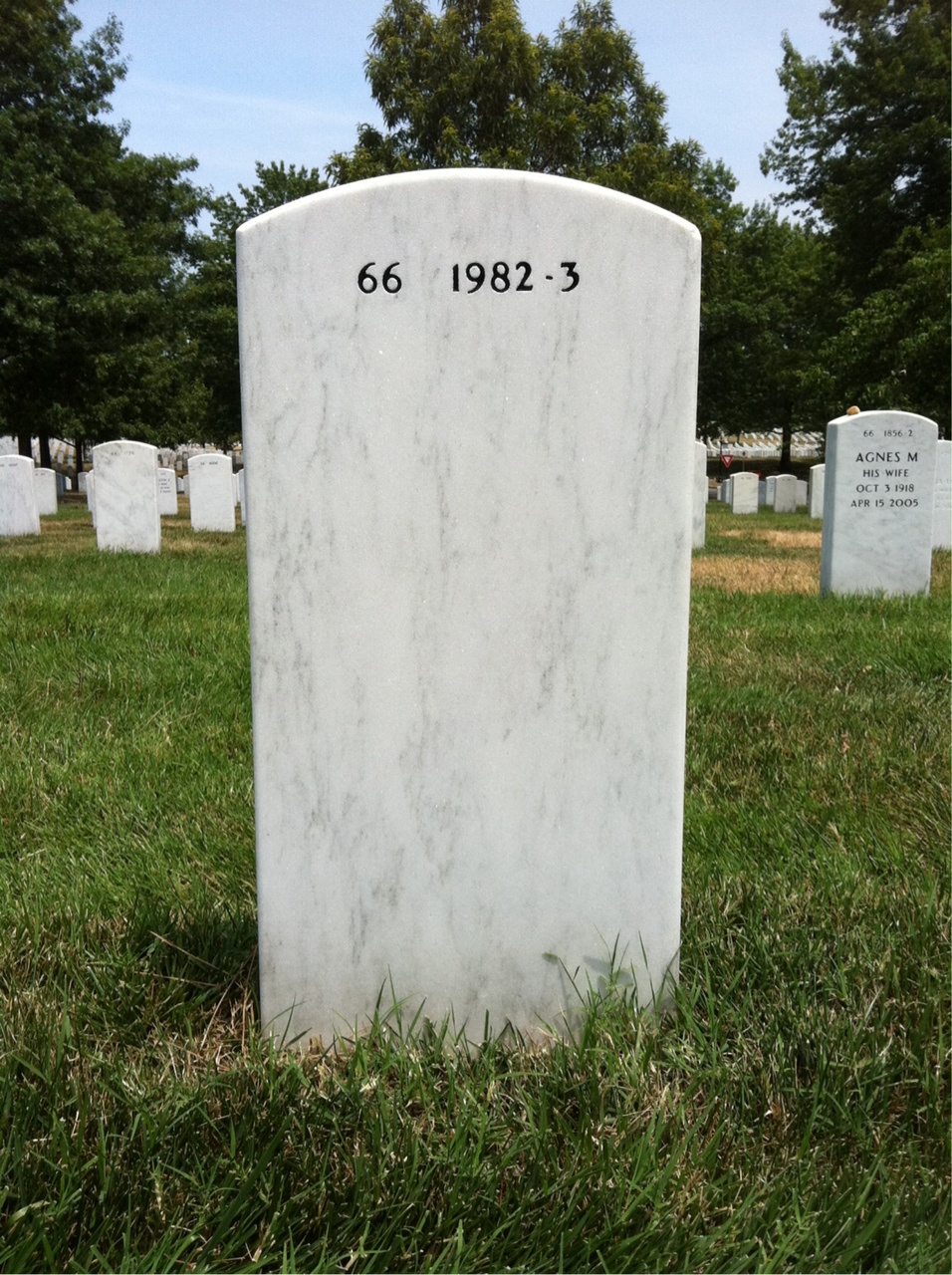 Back of headstone — Makeka Slay