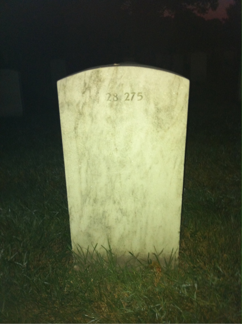 Back of headstone — Edward Albacker