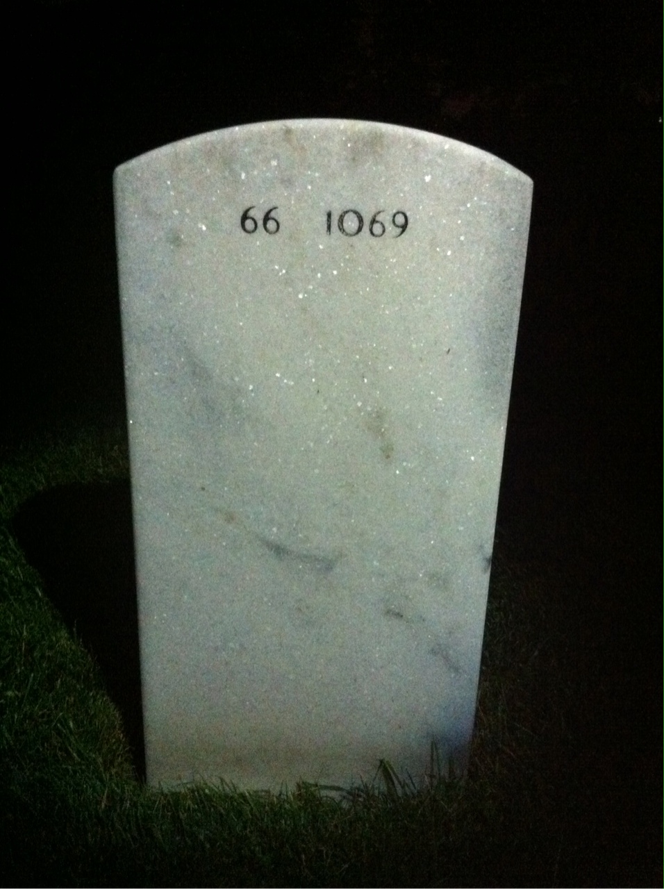 Back of headstone — Elzia Ledoux