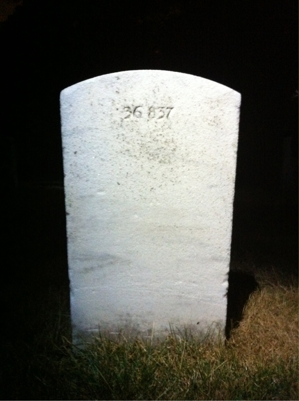 Back of headstone — Frank Montigny