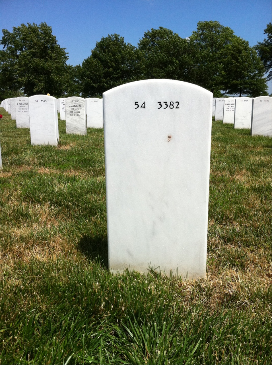 Back of headstone — James Towler