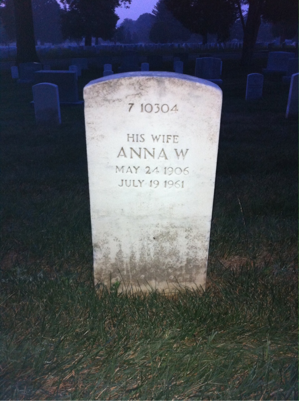 Back of headstone — Albert Abraham