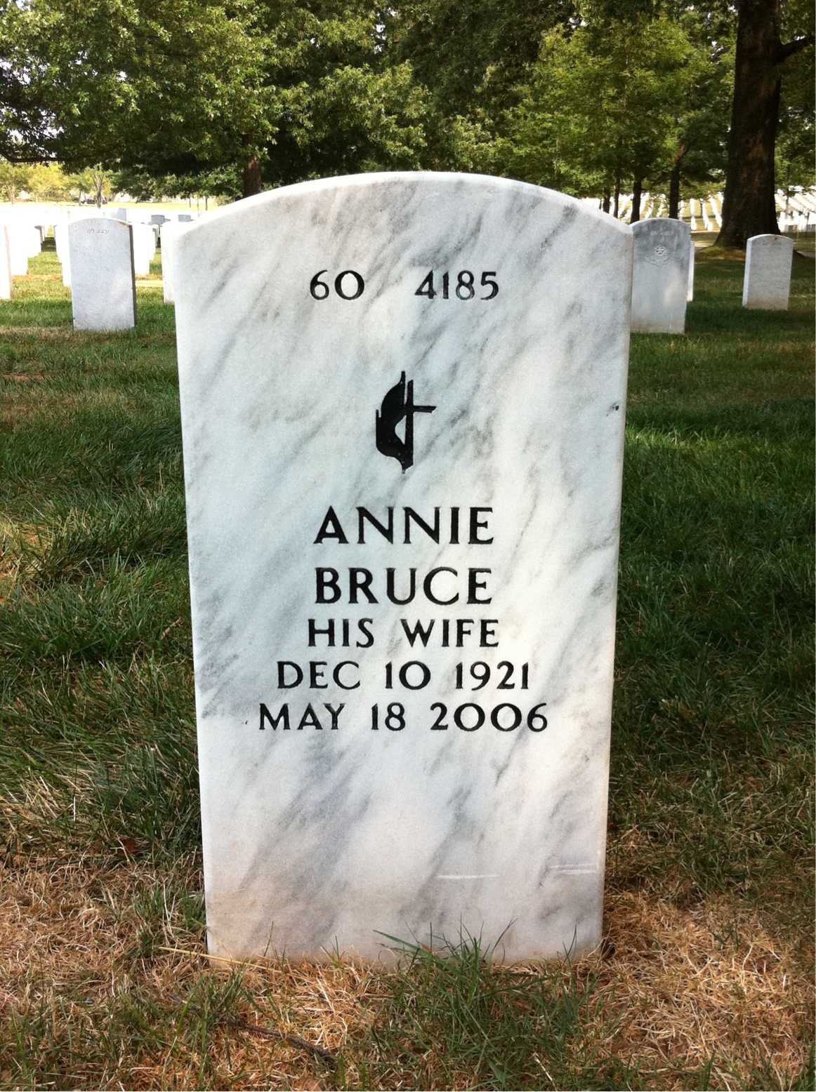 Back of headstone — Lucien Minor
