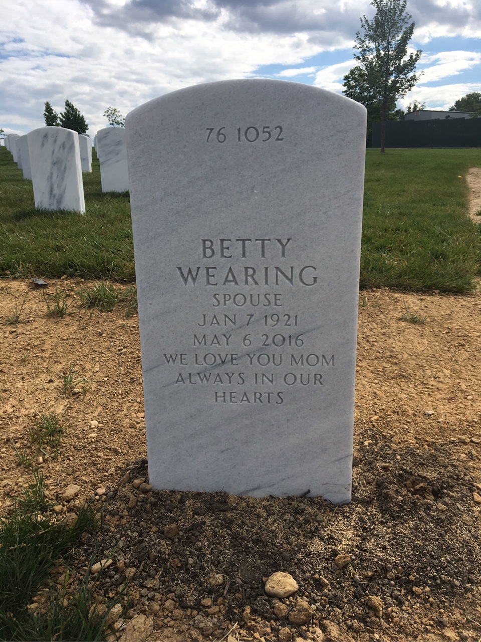Back of headstone — Douglas Bogue