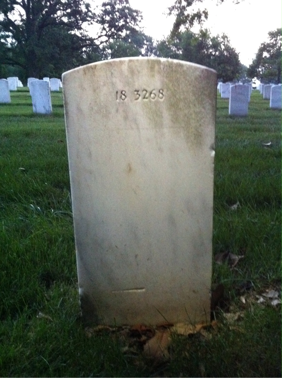 Back of headstone — John Criner