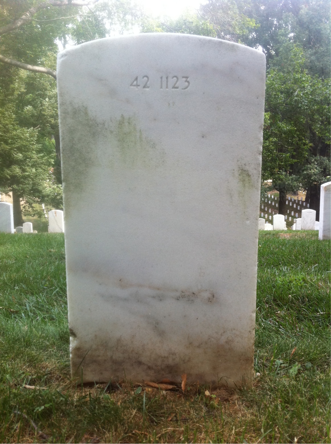 Back of headstone — Joseph Morgal