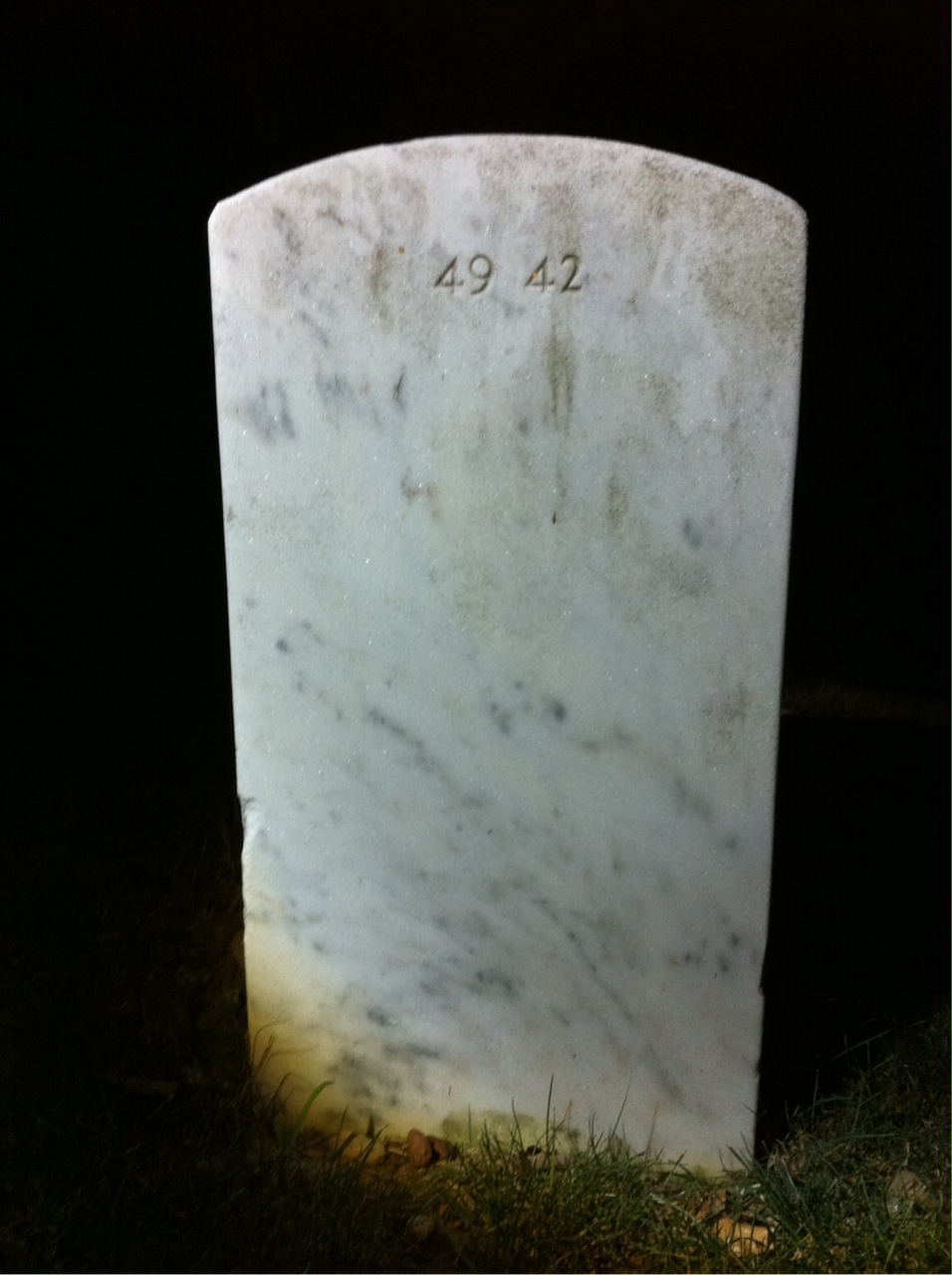 Back of headstone — Richard W Unger
