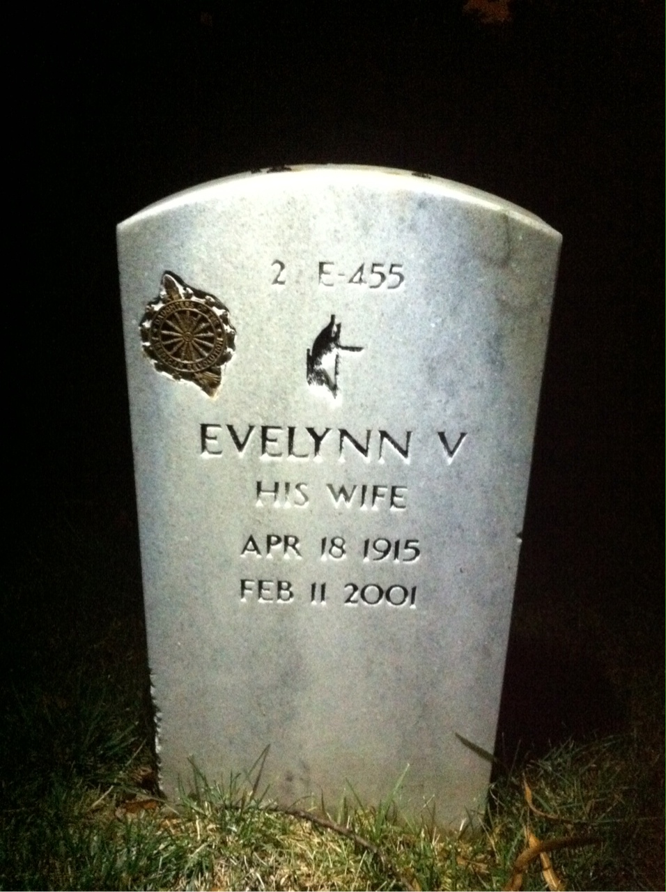 Back of headstone — Willie Brown Turbeville