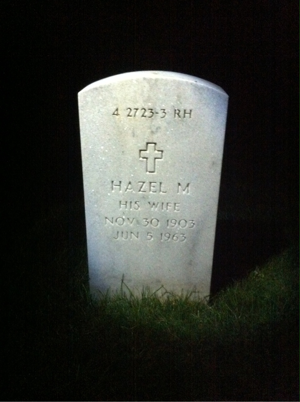 Back of headstone — Walter G Shannon
