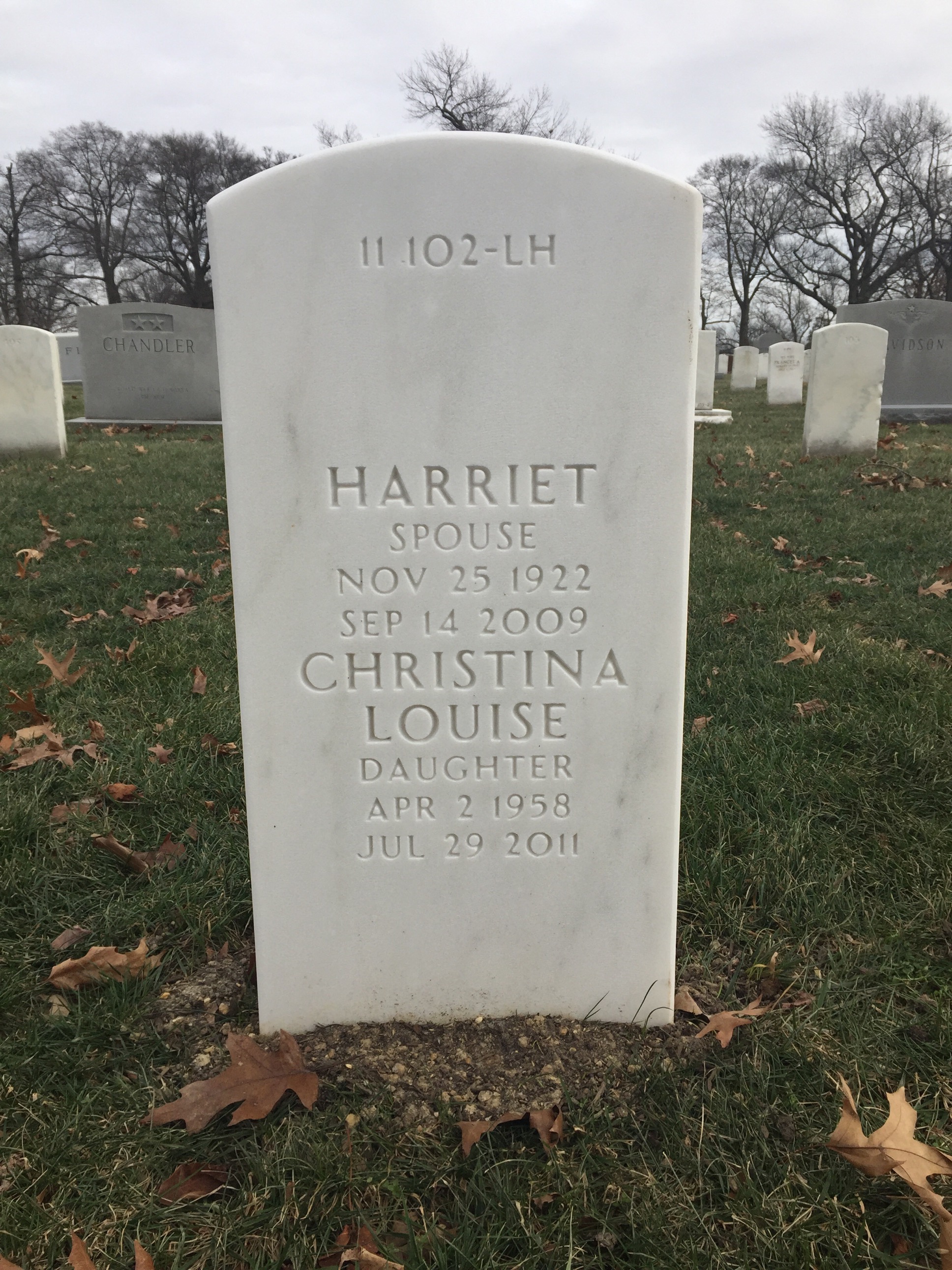 Back of headstone — Bernard Tabarini