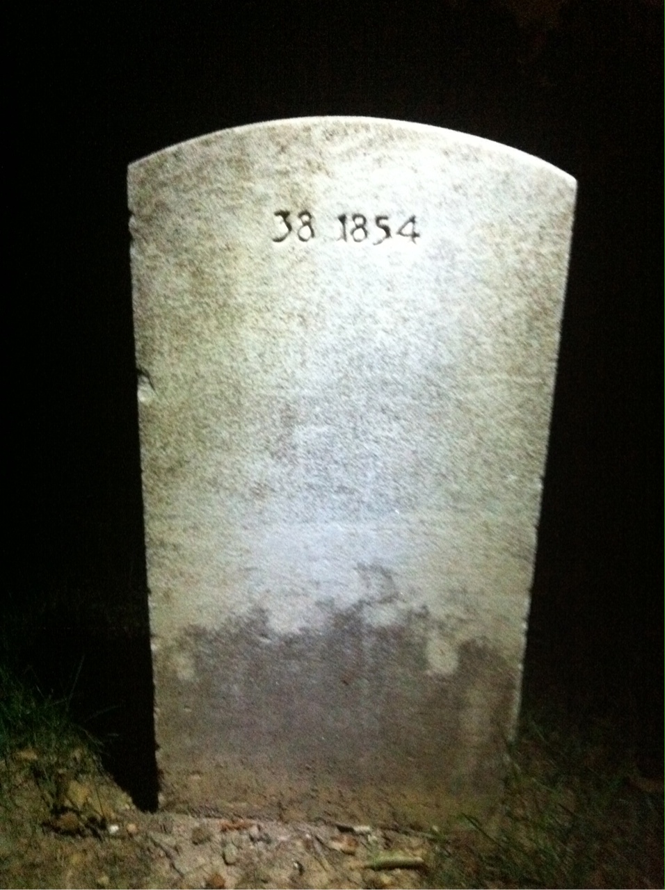 Back of headstone — Ed Alexander