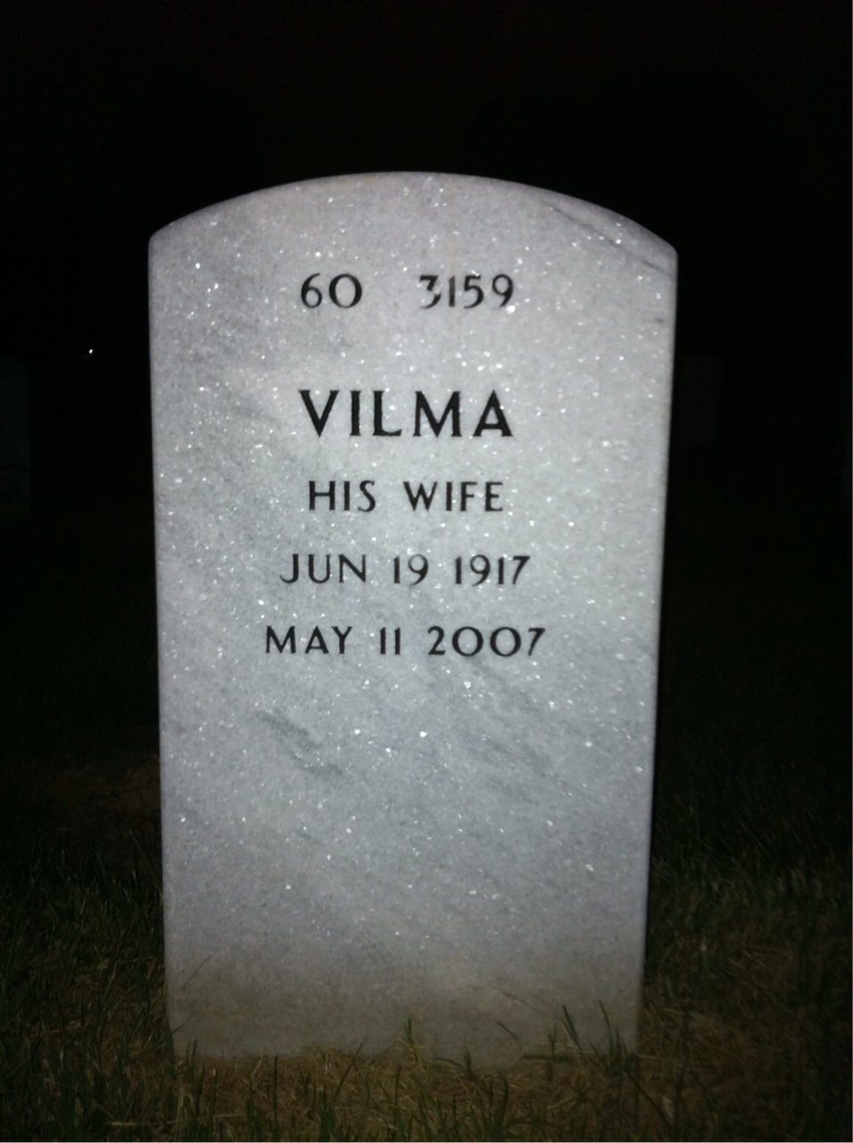 Back of headstone — George Gregor
