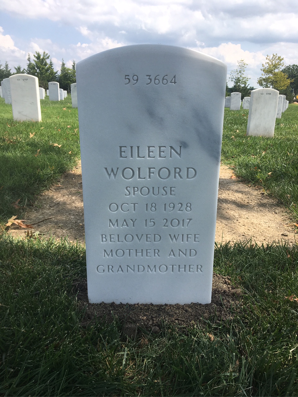 Back of headstone — Carl Bates