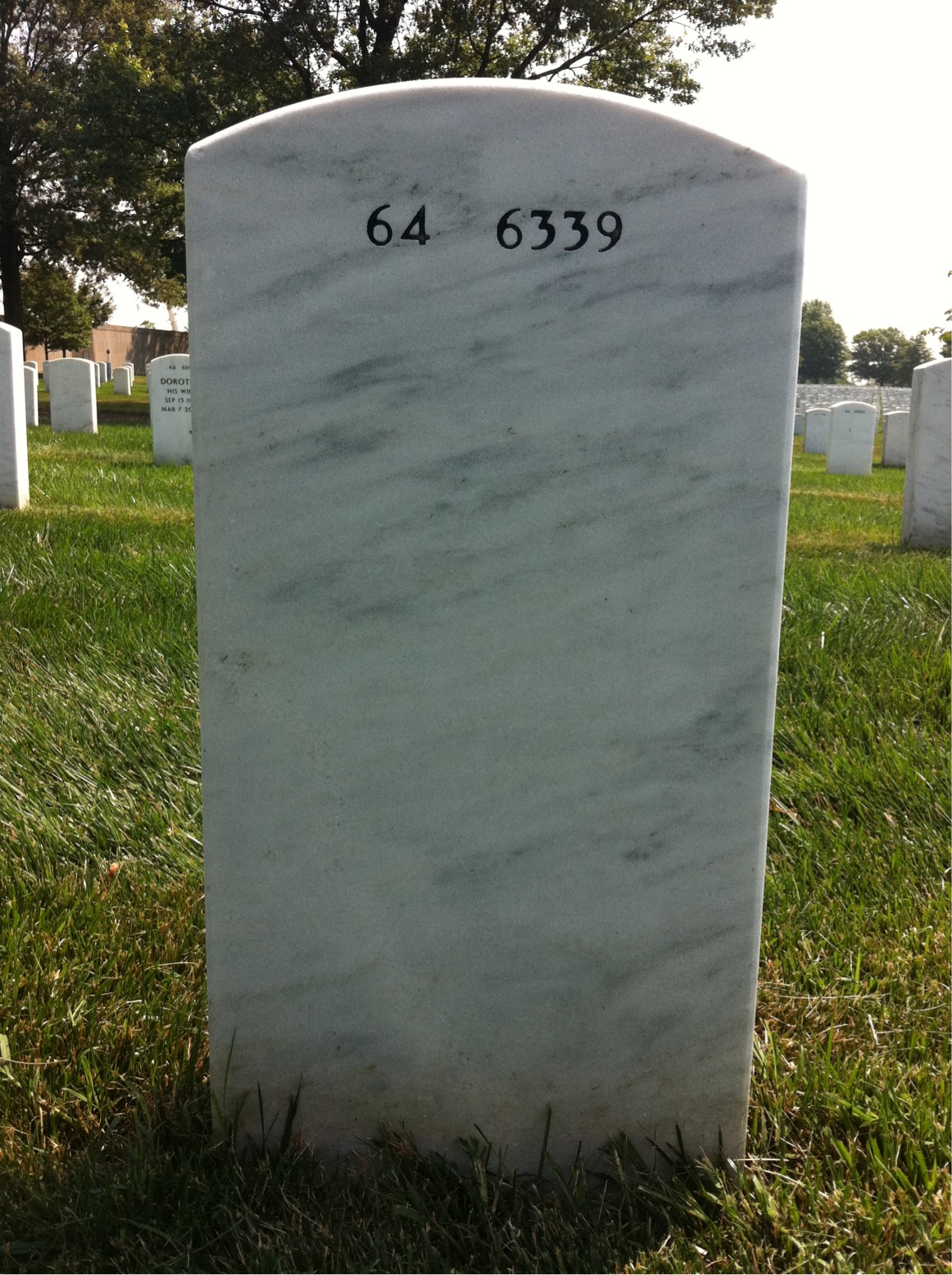 Back of headstone — Thomas Brooks