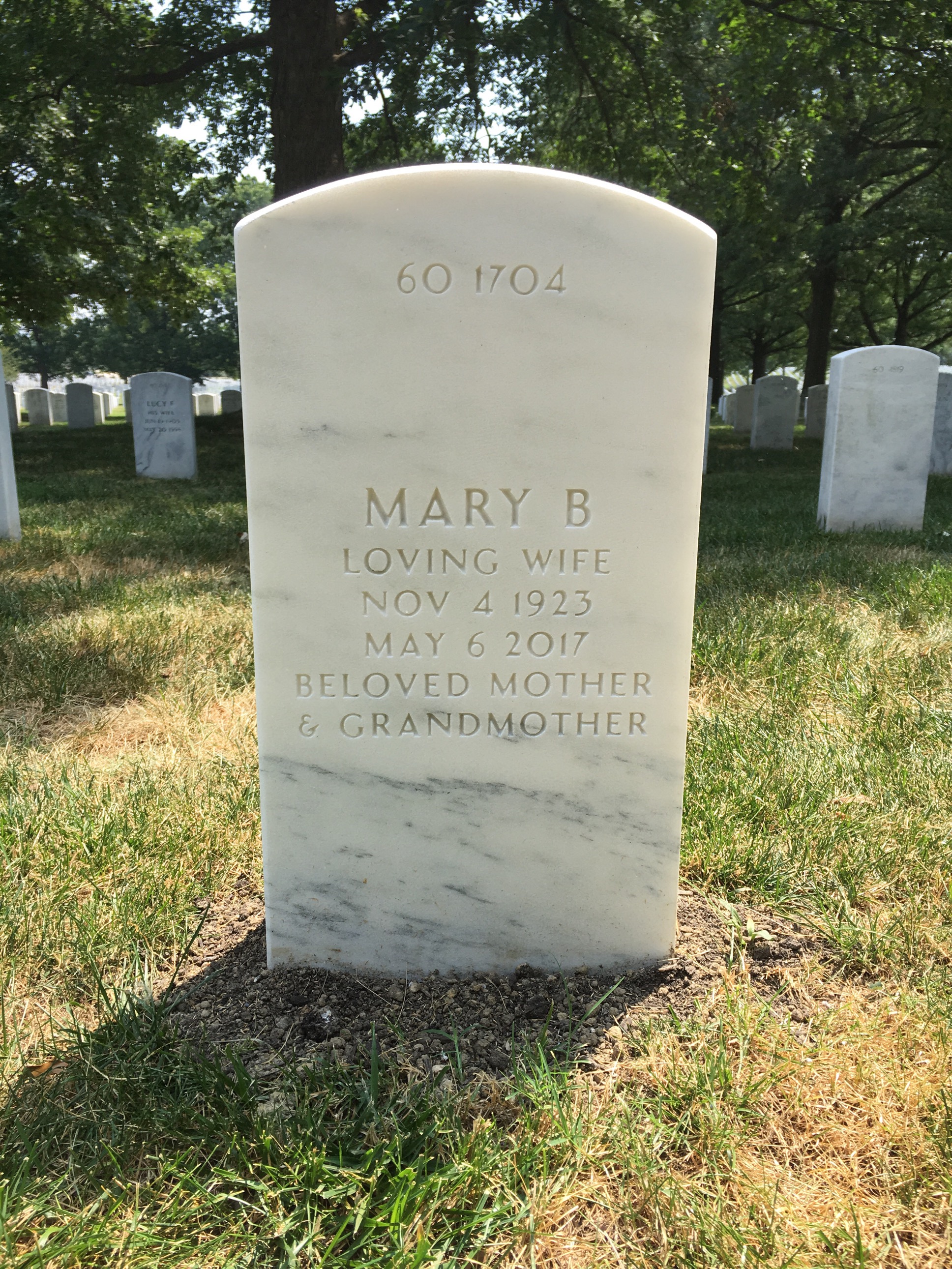 Back of headstone — Robert Colihan
