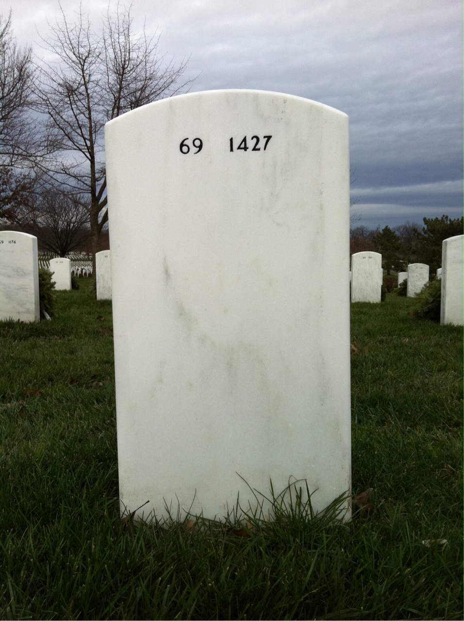 Back of headstone — John Queen
