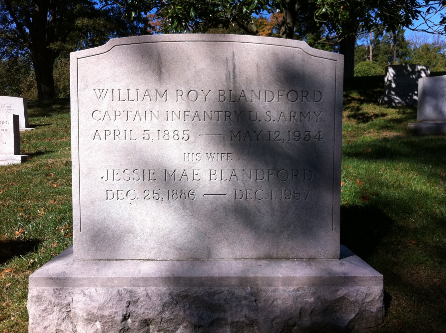 Headstone of William Blandford