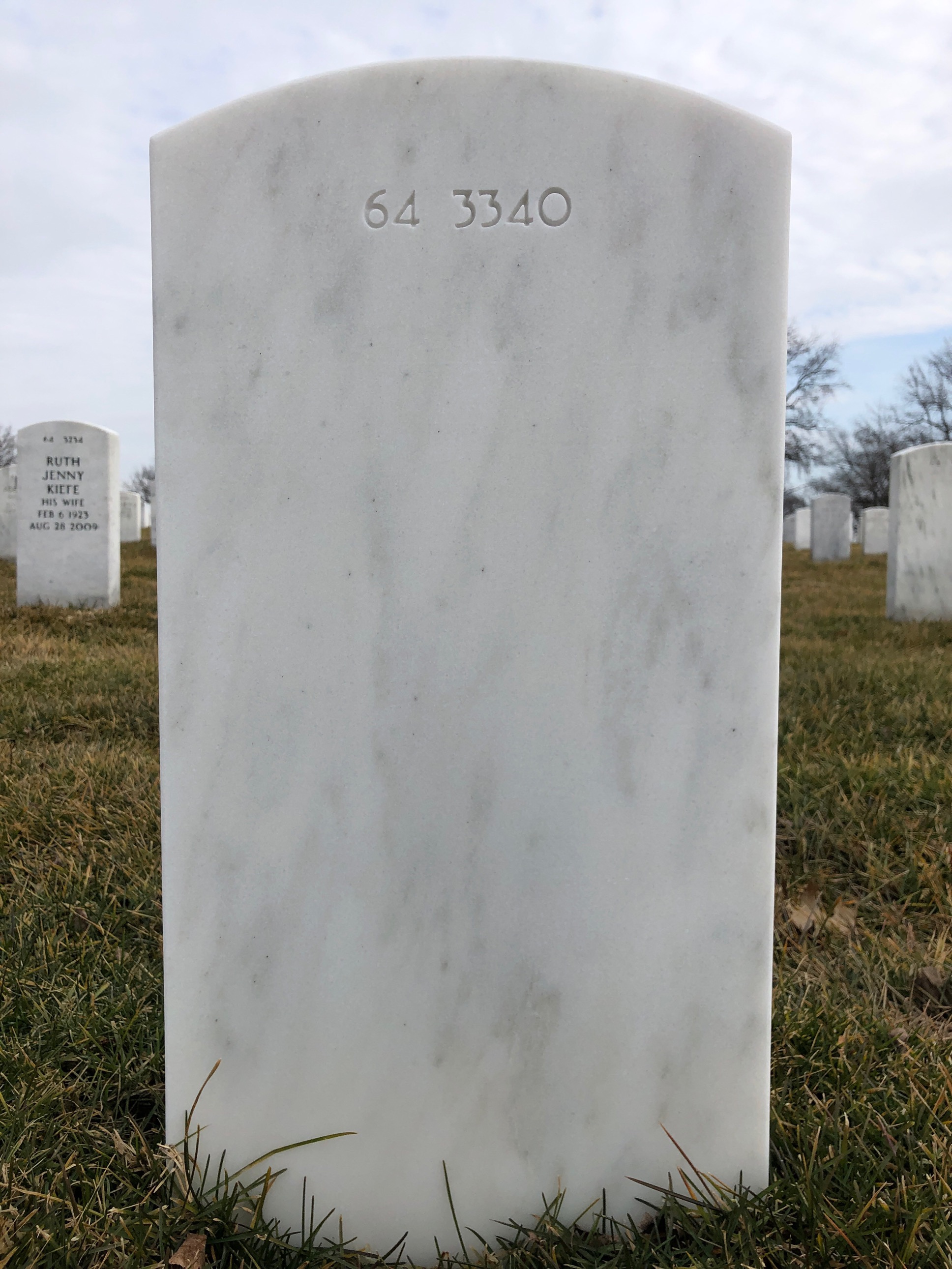 Back of headstone — George Peters