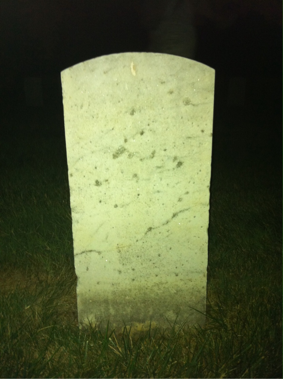 Back of headstone — James Moore
