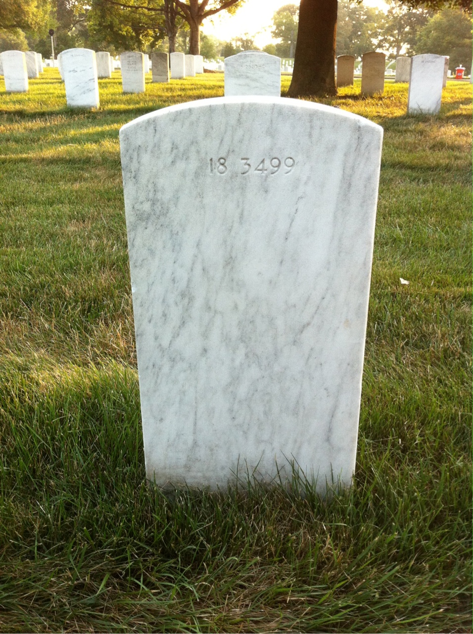 Back of headstone — George Bigden