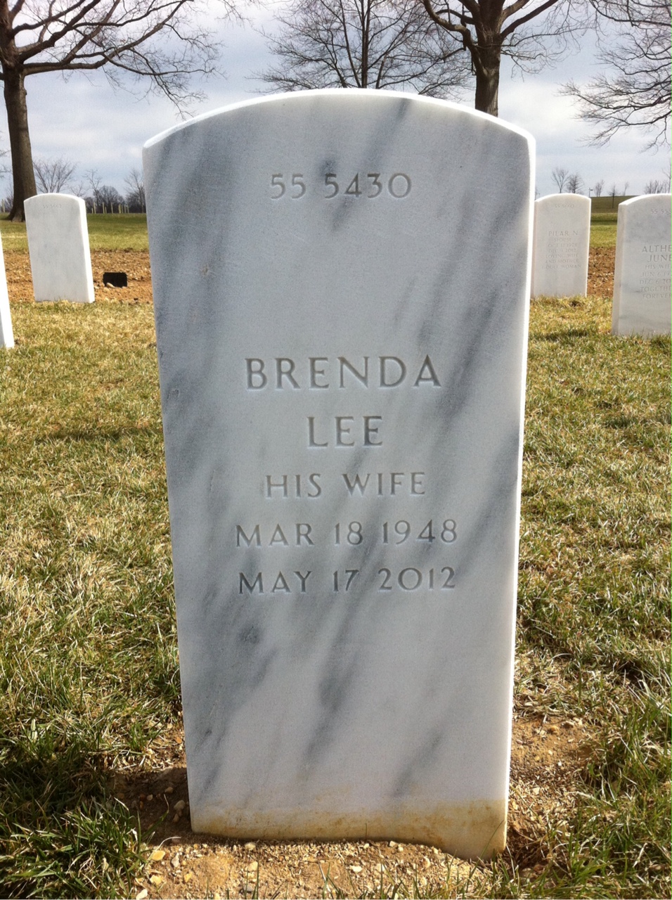 Back of headstone — Edwin Baker