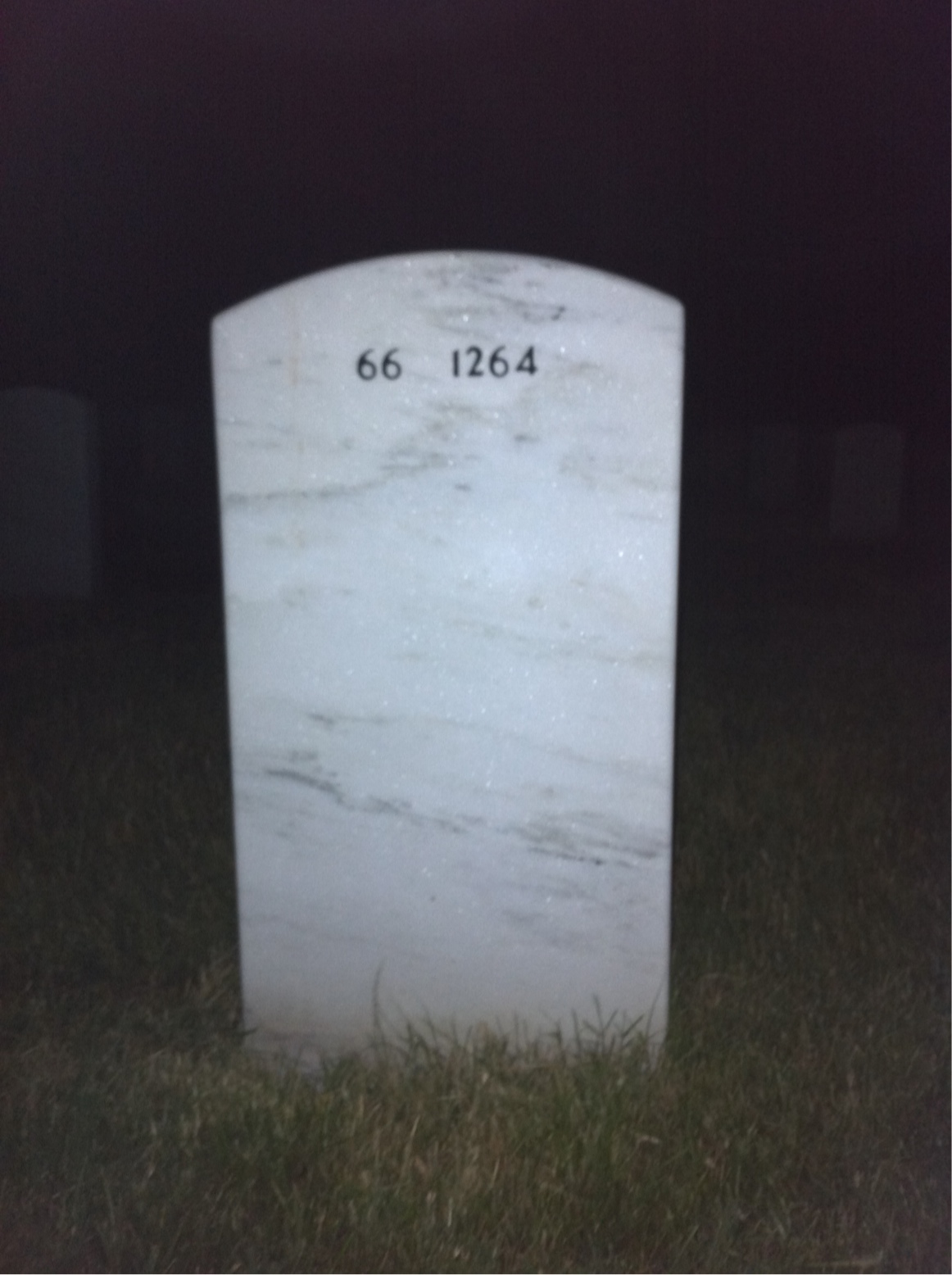 Back of headstone — Douglas Duecker