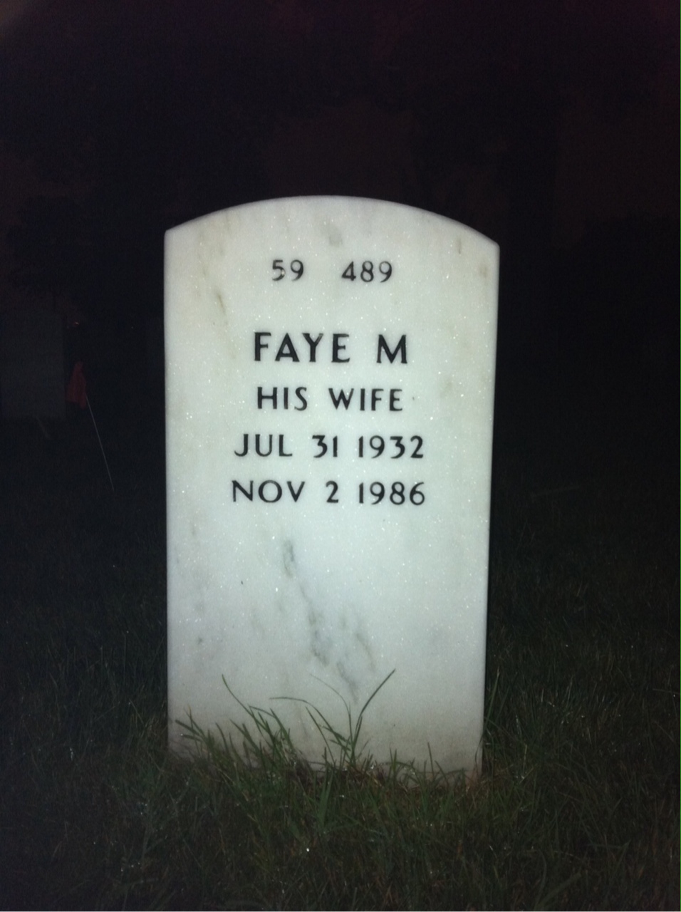 Back of headstone — Eugene Renzi