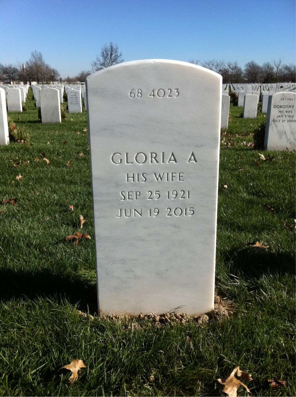 Back of headstone — Weir Adamson