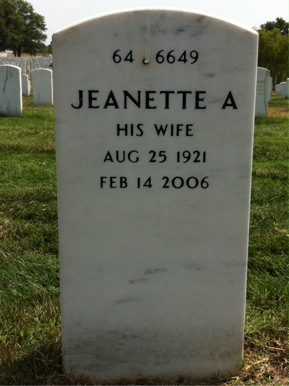 Back of headstone — William Rose