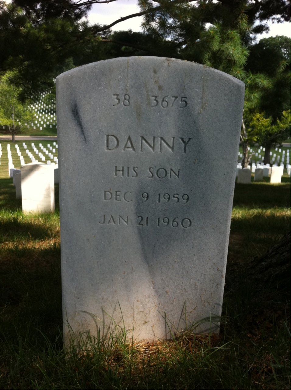 Back of headstone — Brice Lollar